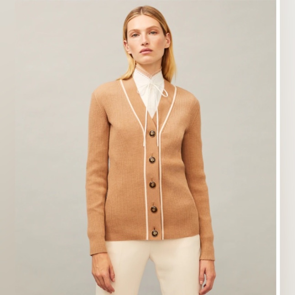NWT Tory Burch Ribbed Simone Cardigan